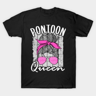 Pontoon Queen Mom Funny Lake Life T-Shirt